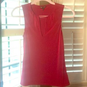 Express maroon choker neck sleeveless top